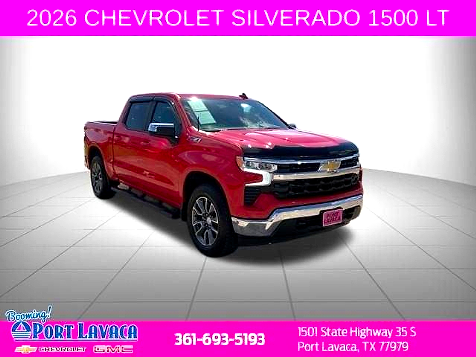 Red Hot 2026 Chevrolet Silverado 1500 Pickup Truck Four-Wheel Drive Automatic
