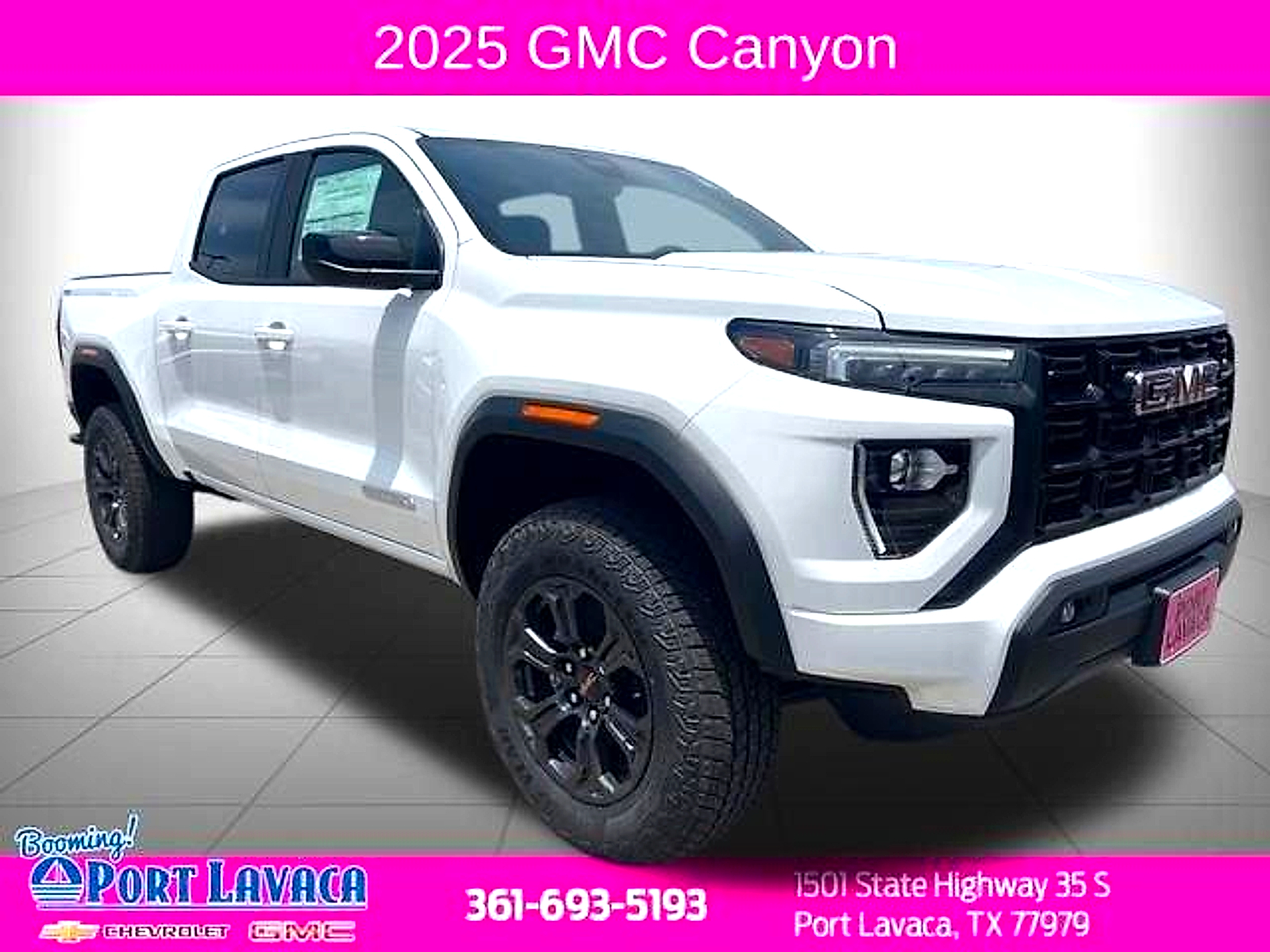 Summit White 2025 GMC Canyon Pickup Truck Four-Wheel Drive Automatic
