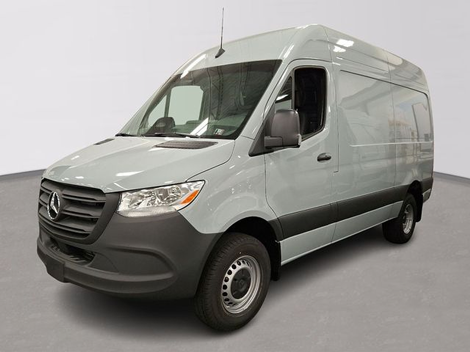 Silver Gray 2025 Mercedes-Benz Sprinter Cargo 3500 144 Standard Roof RWD Van Rear-Wheel Drive Automatic