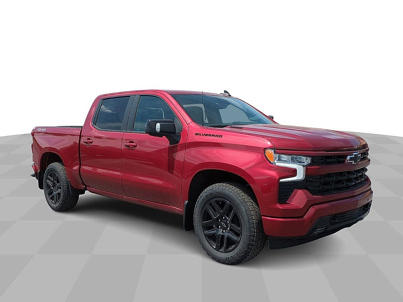 2025 Chevrolet Silverado 1500 4WD Crew Cab Short Bed RST - Radiant Red exterior view 3