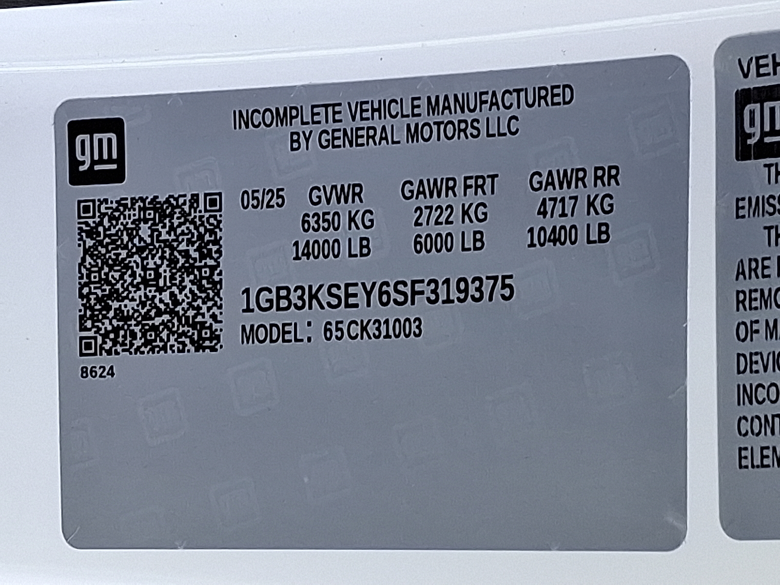 2025 Chevrolet Silverado 3500HD Chassis Work Truck - Summit White - GAZ exterior view 17