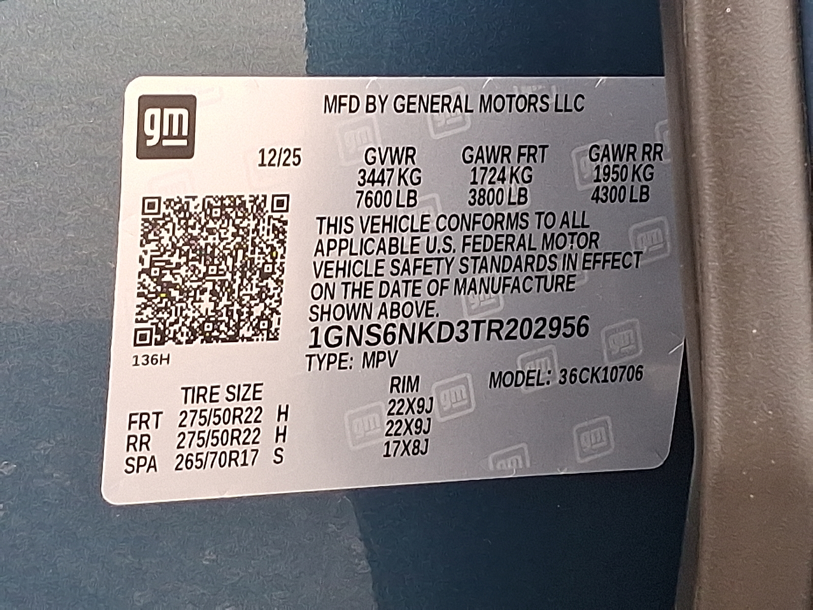 2026 Chevrolet Tahoe 4WD LT - Lakeshore Blue Metallic - GXP exterior view 19