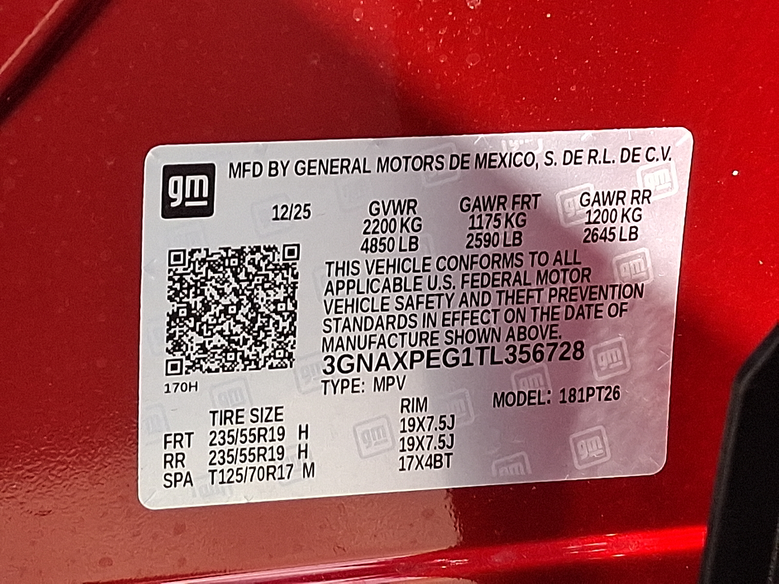 2026 Chevrolet Equinox AWD LT - Radiant Red Tintcoat - GNT exterior view 18