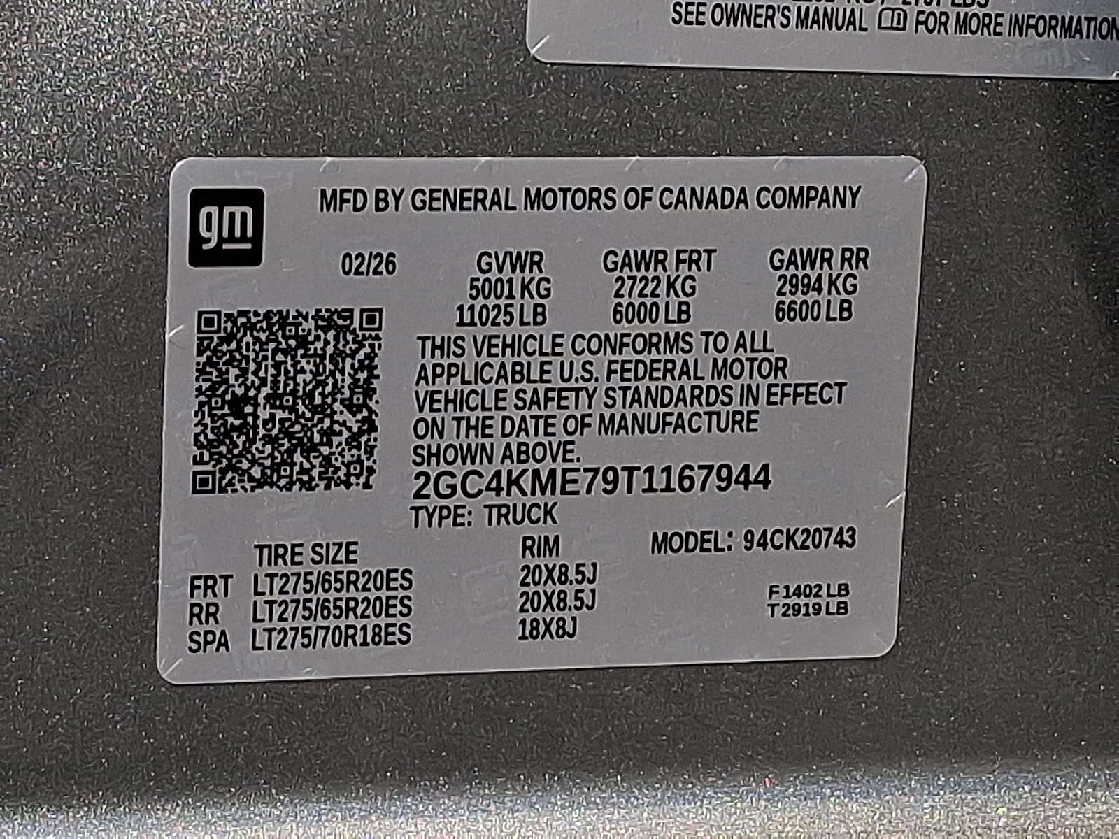 2026 Chevrolet Silverado 2500HD Crew Cab, Standard Bed, WT, 4WD - Sterling Gray Metallic - GXD exterior view 15