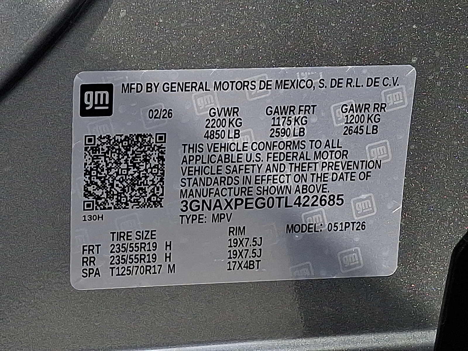 2026 Chevrolet Equinox AWD LT - Sterling Gray Metallic - GXD exterior view 18