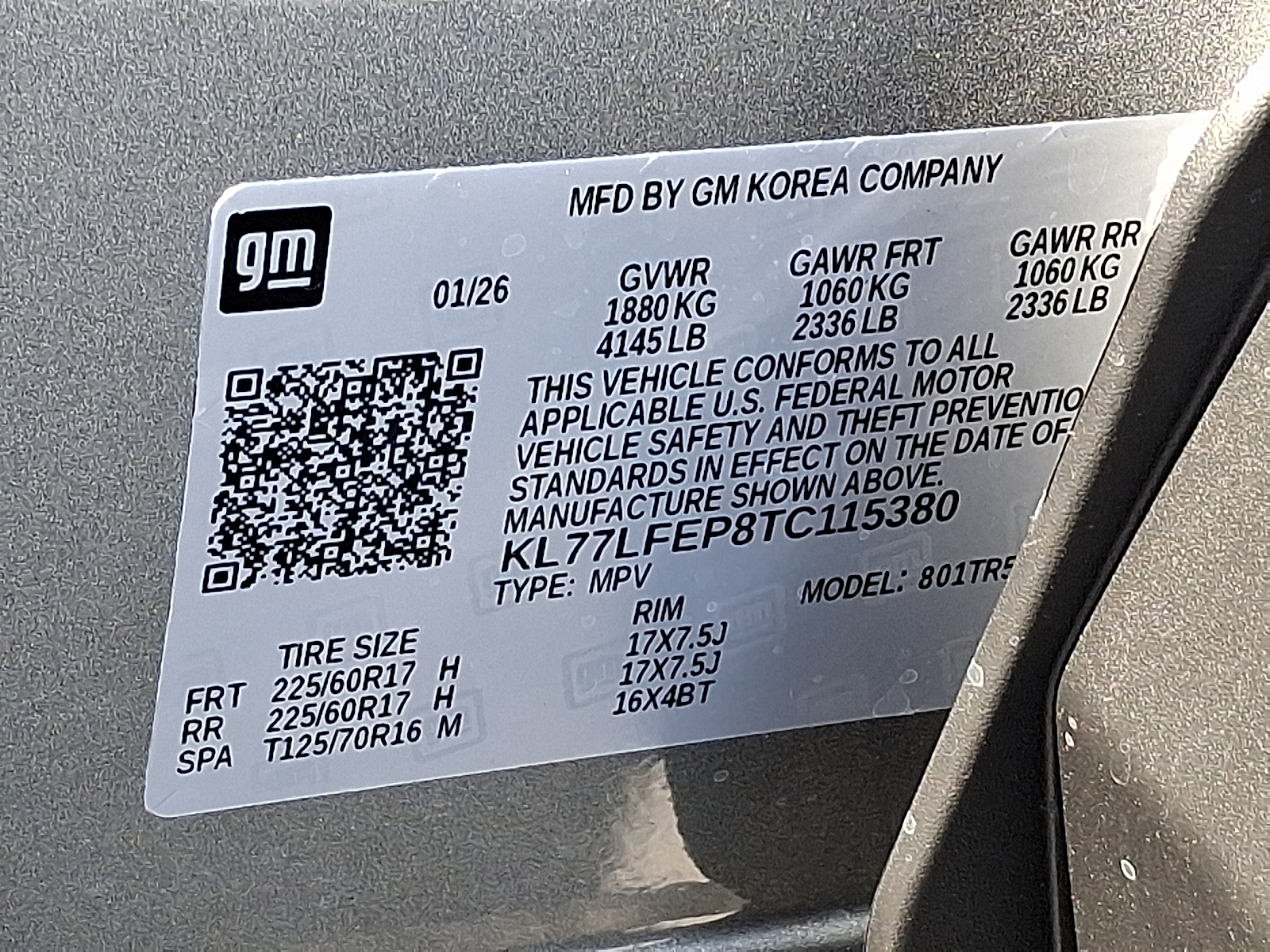 2026 Chevrolet Trax FWD LS - Sterling Gray Metallic - GZB exterior view 17