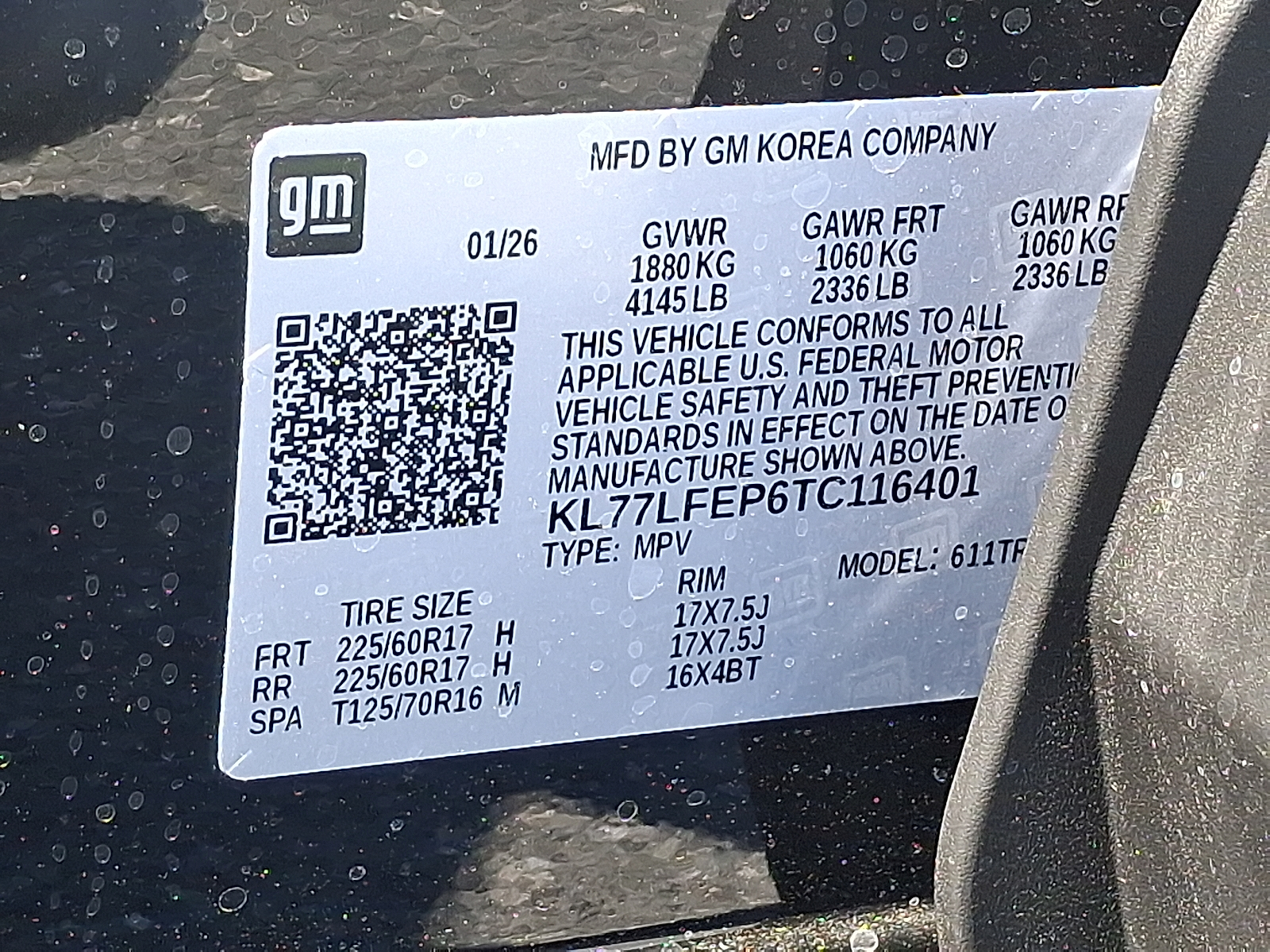 2026 Chevrolet Trax FWD LS - Mosaic Black Metallic - GB0 exterior view 16