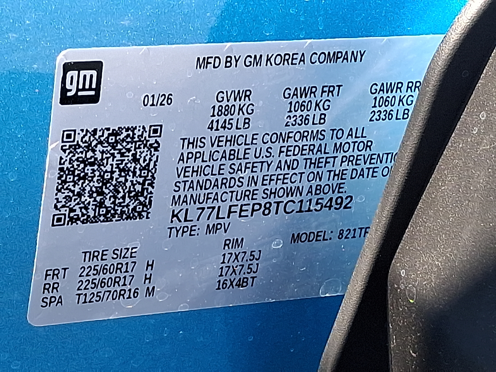 2026 Chevrolet Trax FWD LS - Marina Blue Metallic - GKN exterior view 17