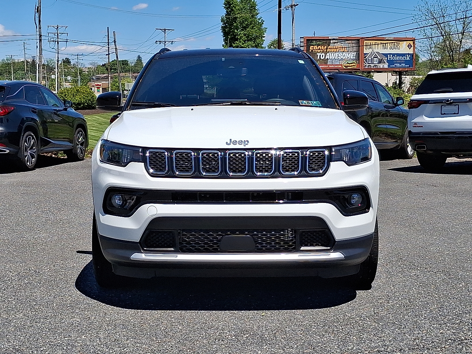 2023 Jeep Compass Limited 4x4 - Bright White Clearcoat - PW7 exterior view 2