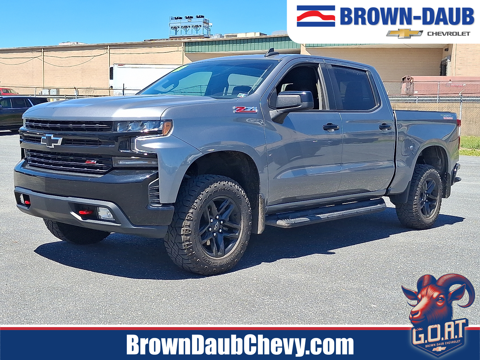 2021 Chevrolet Silverado 1500 4WD Crew Cab Short Bed LT Trail Boss - Satin Steel Metallic - G9K exterior view 1