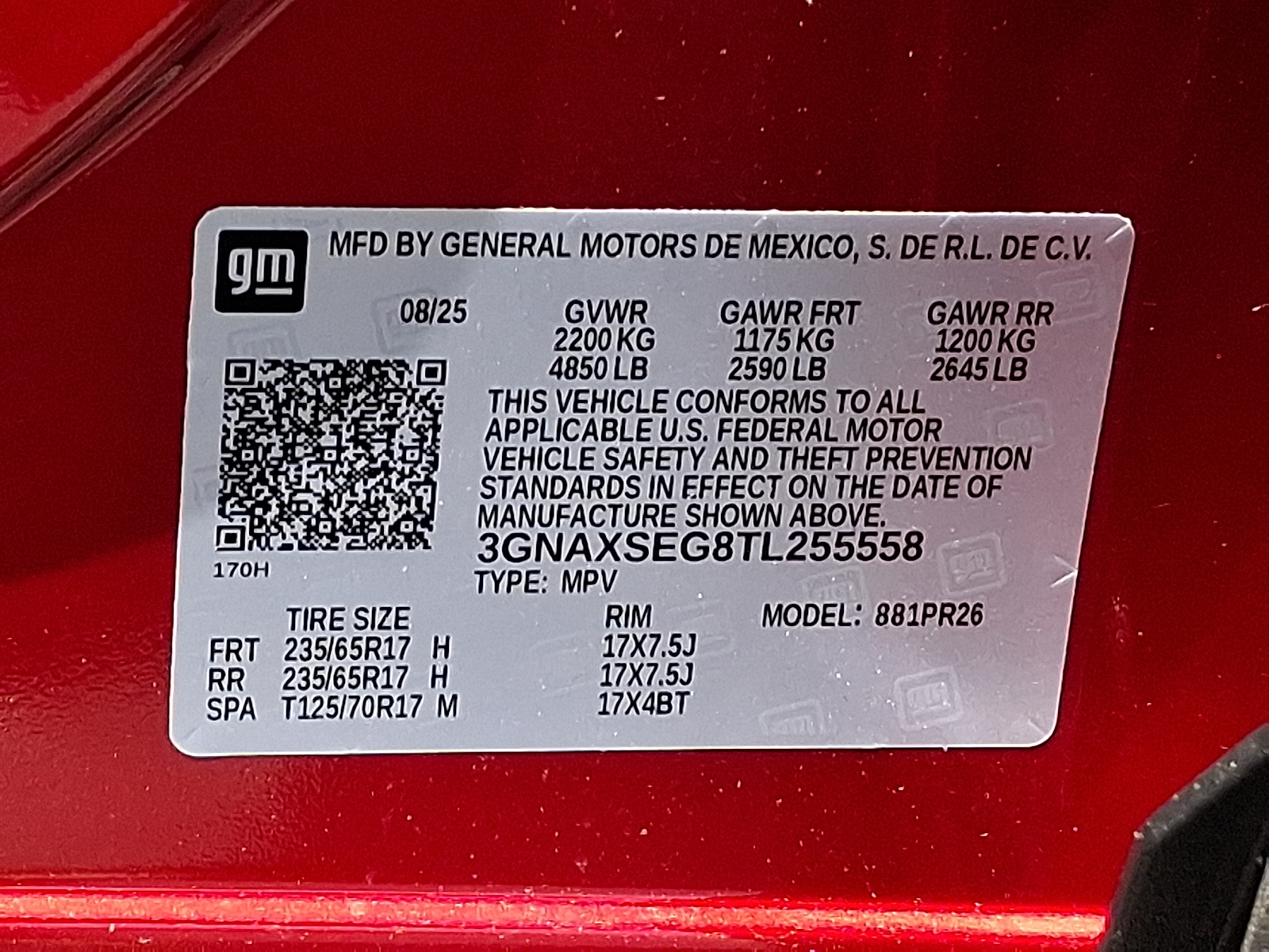2026 Chevrolet Equinox AWD ACTIV - Radiant Red Tintcoat - GNT exterior view 18