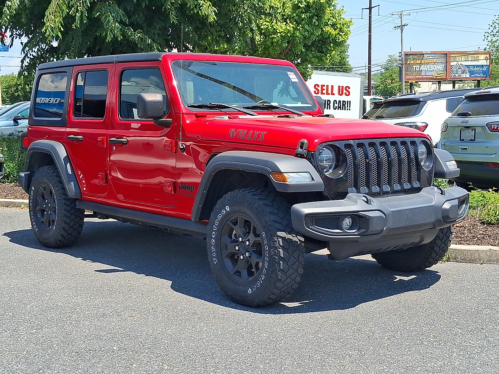 2022 Jeep Wrangler Unlimited Willys 4x4 - Firecracker Red Clearcoat - PRC exterior view 3