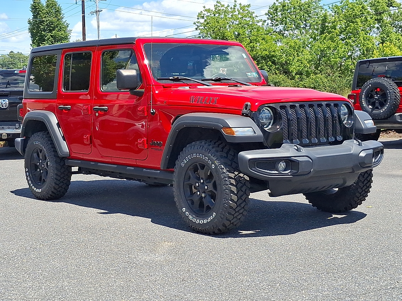 2022 Jeep Wrangler Unlimited Willys 4x4 - Firecracker Red Clearcoat - PRC exterior view 3