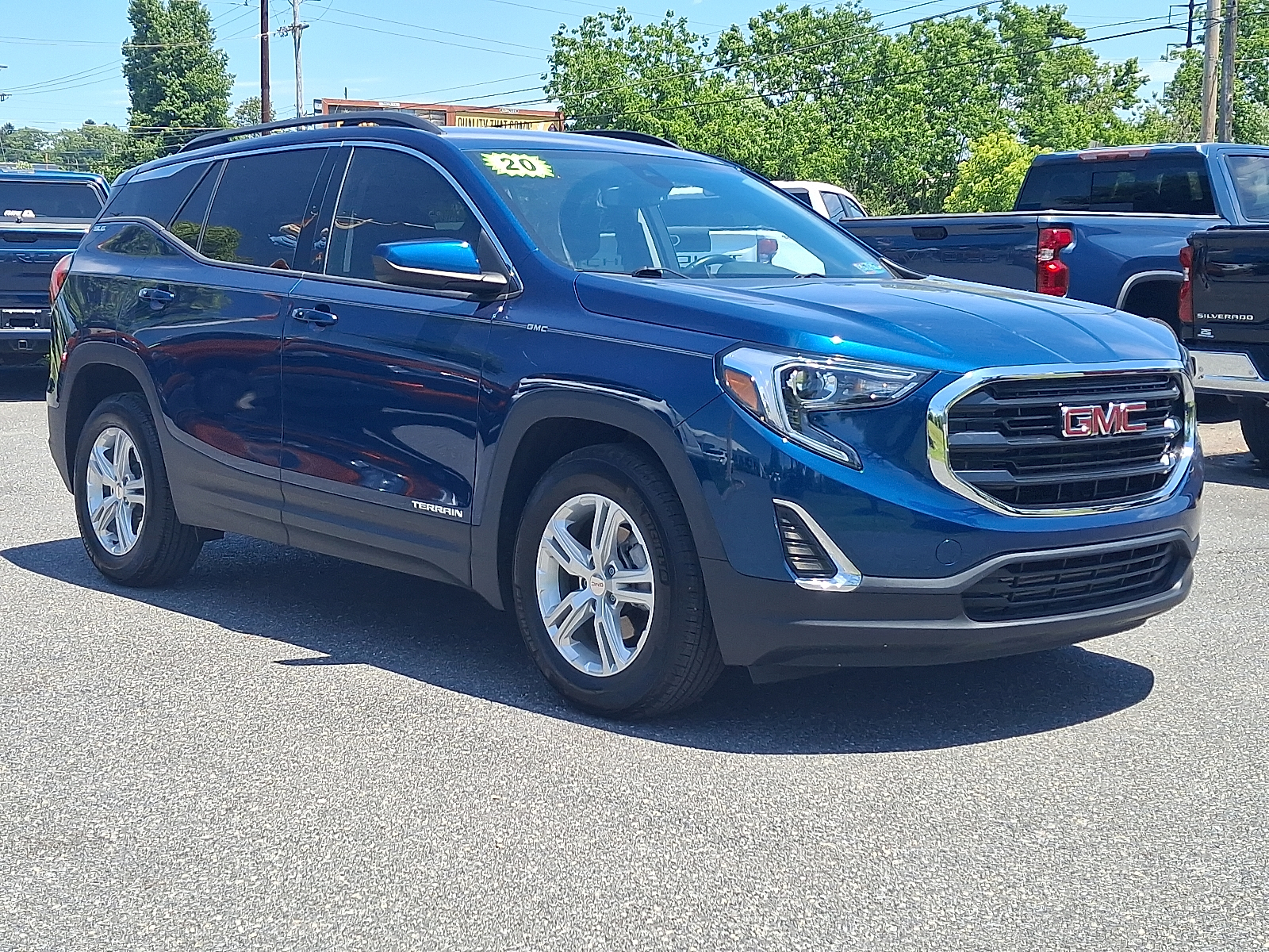 2020 GMC Terrain FWD SLE - Blue Emerald Metallic - G6O exterior view 3