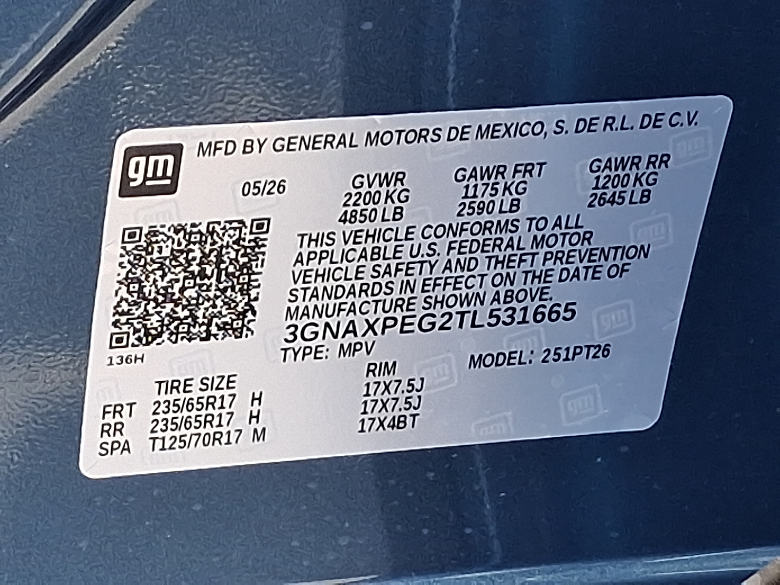 2026 Chevrolet Equinox AWD LT - Lakeshore Blue Metallic - GXP exterior view 18