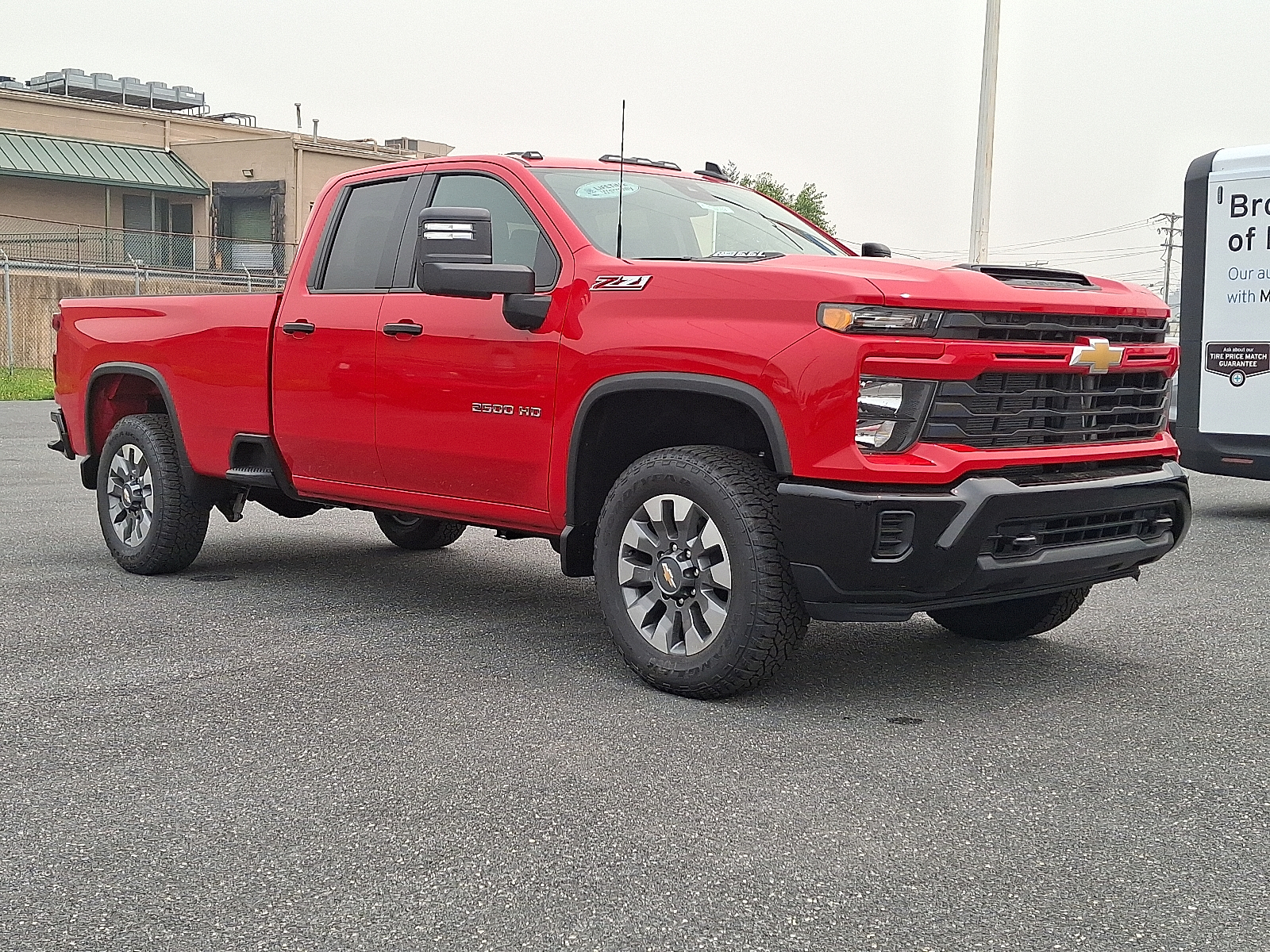 2026 Chevrolet Silverado 2500 HD Double Cab, Long Bed, Custom, 4WD - Red Hot - G7C exterior view 2