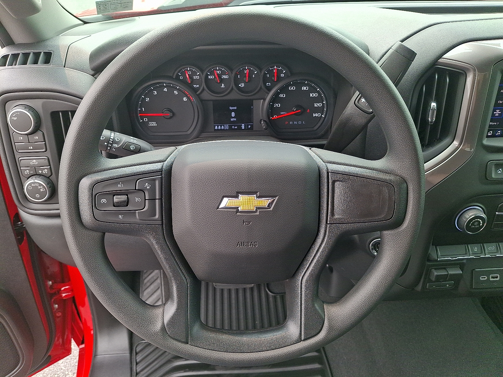 2026 Chevrolet Silverado 2500 HD Double Cab, Long Bed, Custom, 4WD - Red Hot - G7C exterior view 10
