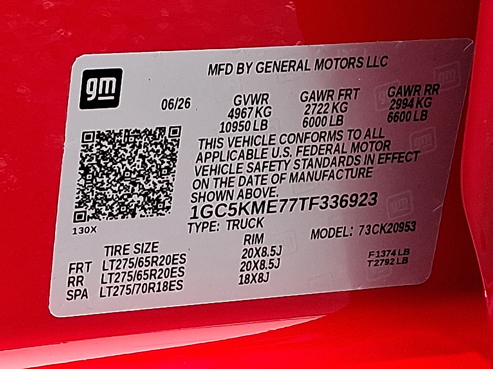 2026 Chevrolet Silverado 2500 HD Double Cab, Long Bed, Custom, 4WD - Red Hot - G7C exterior view 16