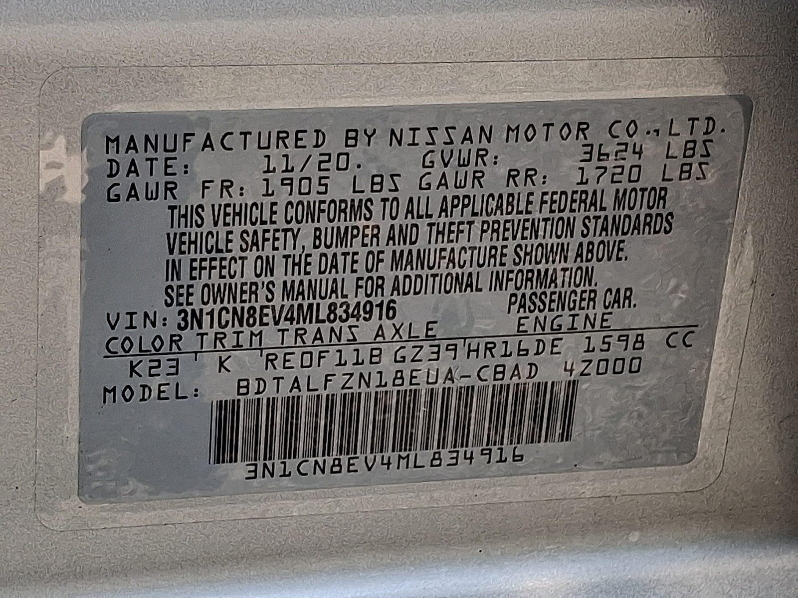 Used 2021 Nissan Versa Sedan