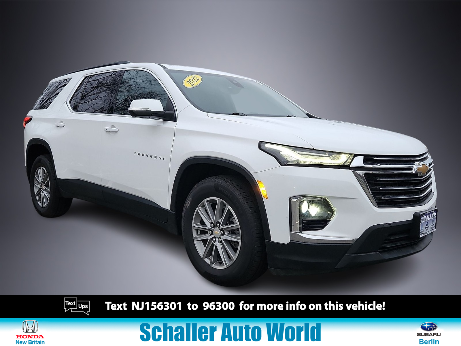 Summit White - GAZ 2022 Chevrolet Traverse LT Cloth AWD SUV / Crossover Four-Wheel Drive Automatic