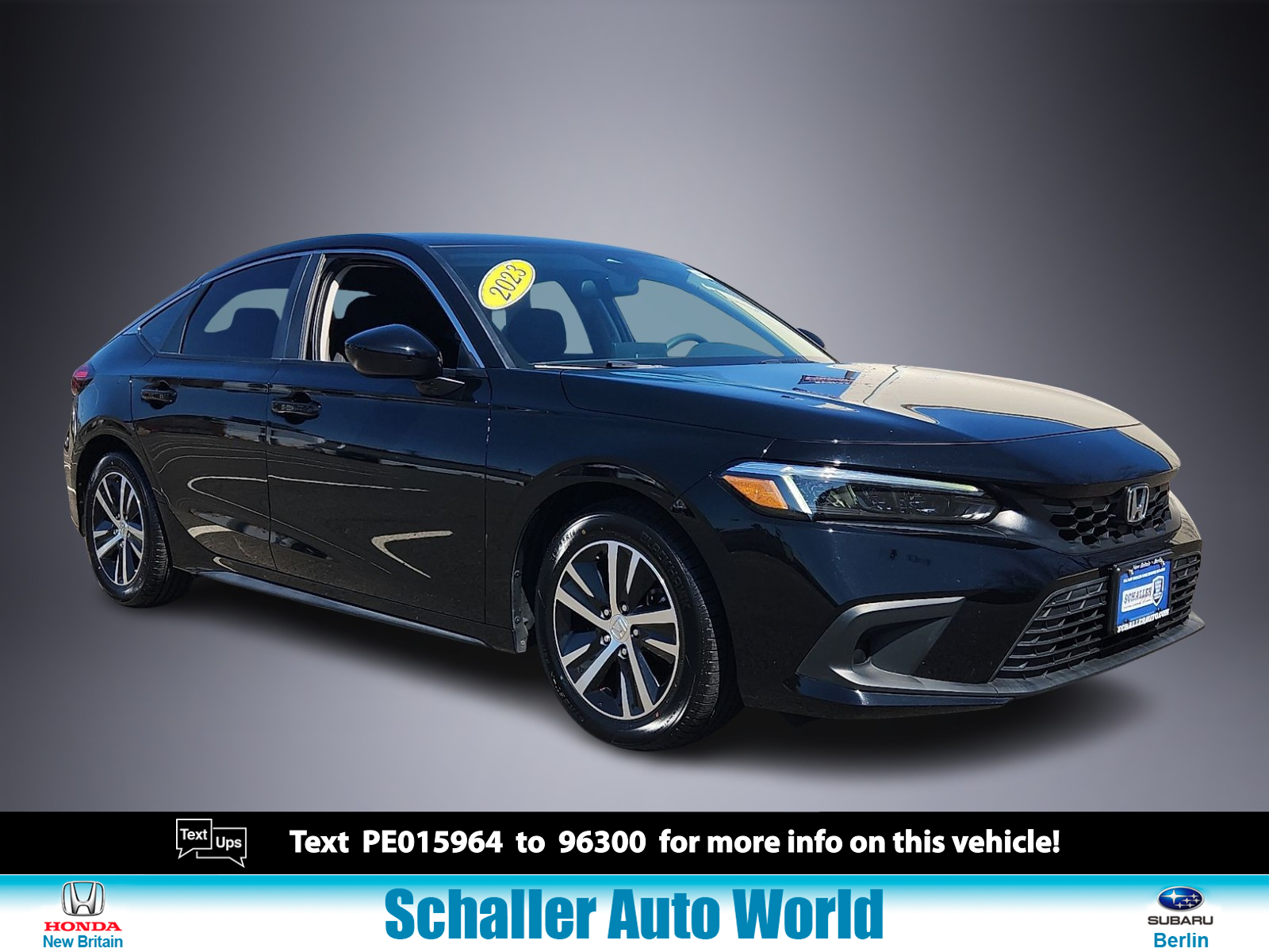 Crystal Black Pearl - BK 2023 Honda Civic Hatchback LX FWD Hatchback Front-Wheel Drive Automatic