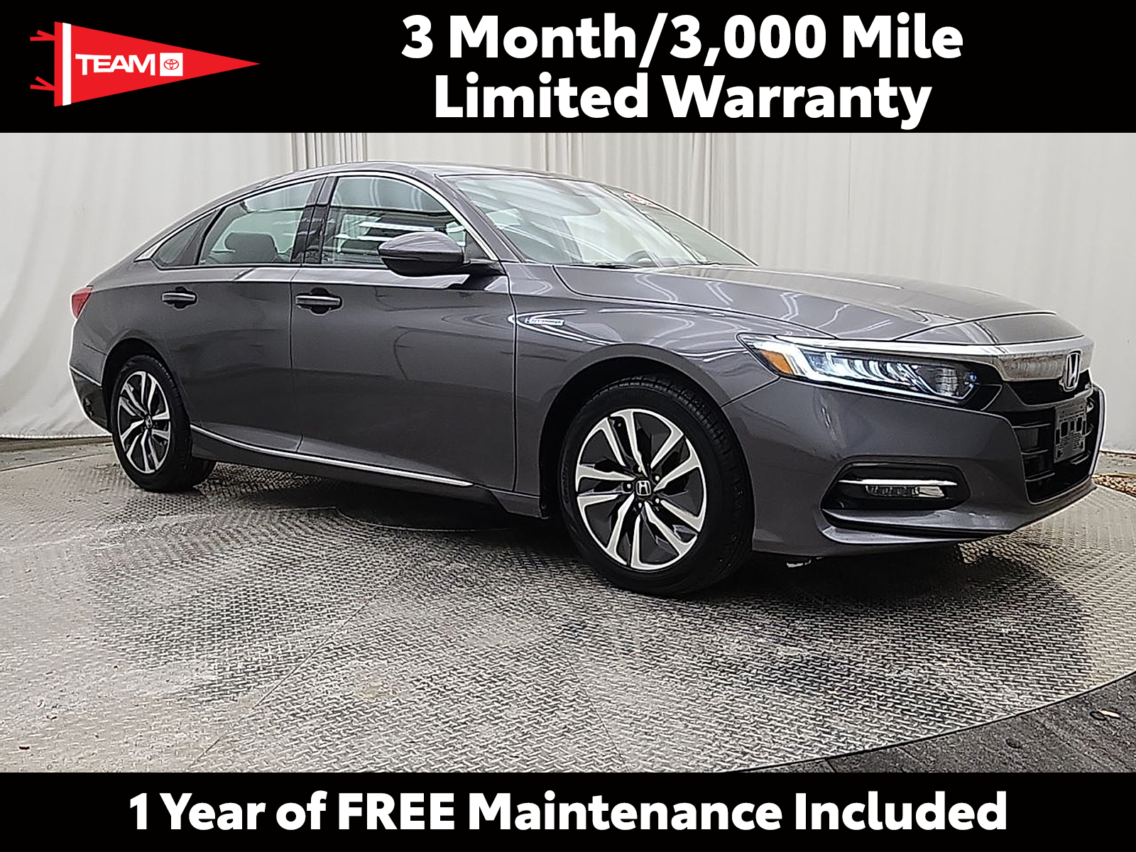 Gray (Modern Steel Metallic - GY) 2019 Honda Accord Hybrid EX-L FWD Sedan Front-Wheel Drive Automatic