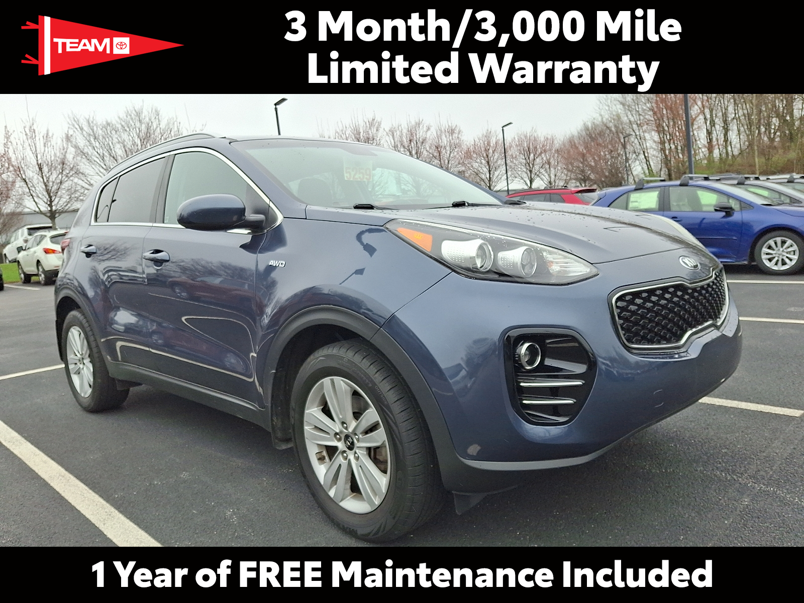 Pacific Blue - BU2 2019 Kia Sportage LX AWD SUV / Crossover All-Wheel Drive Automatic