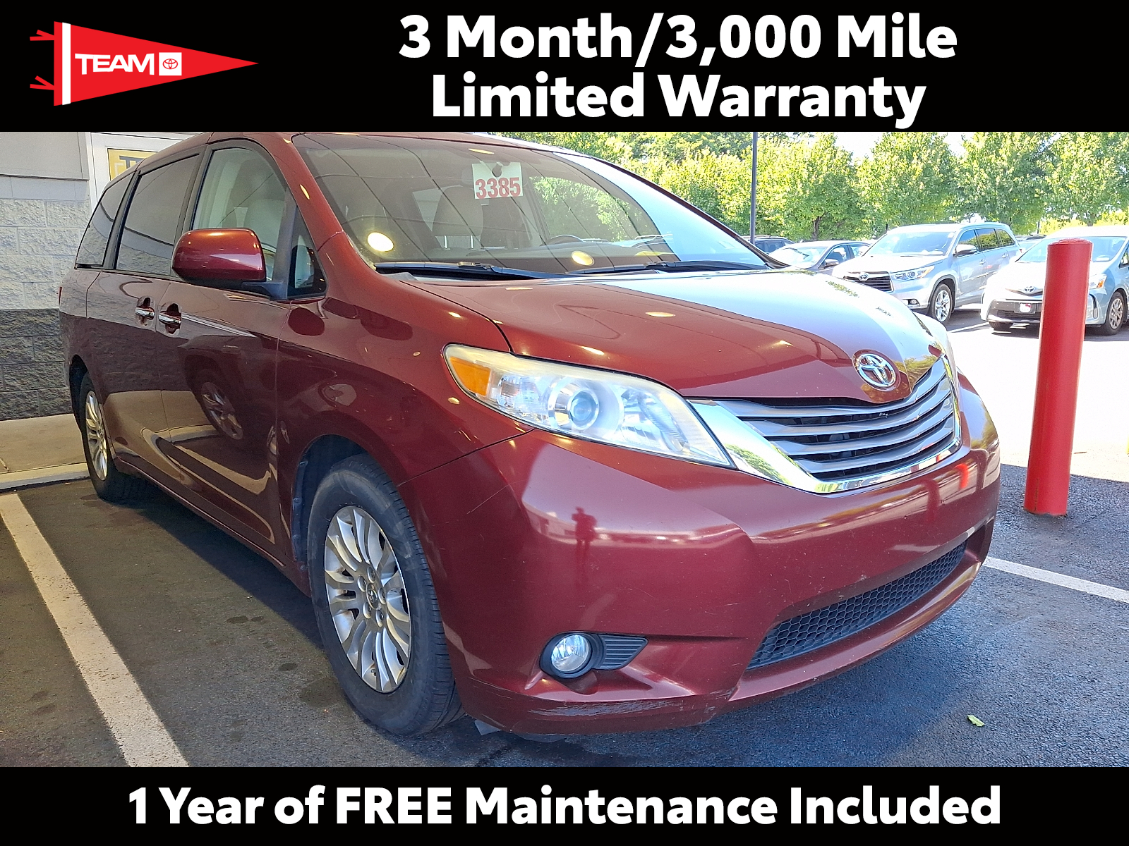 Salsa Red Pearl - 3Q3 2015 Toyota Sienna Minivan Front-Wheel Drive Automatic