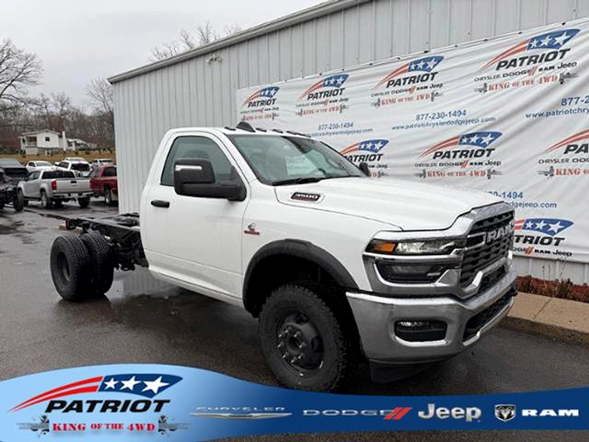 Bright White Clearcoat 2026 RAM 3500 Chassis Tradesman Regular Cab DRW 4WD Pickup Truck Four-Wheel Drive 8-Speed Automatic