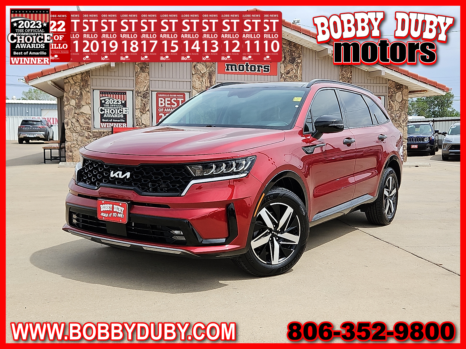 Passion Red Tintcoat 2023 Kia Sorento EX FWD SUV / Crossover Front-Wheel Drive Automatic