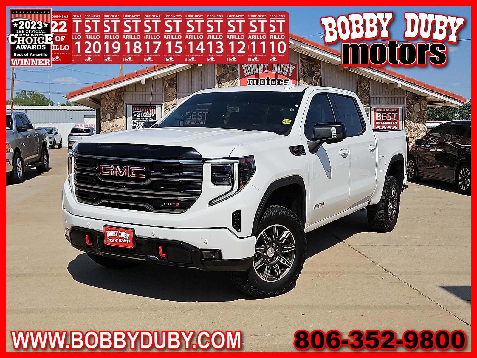 2025 GMC Sierra 1500 4WD Crew Cab Short Box AT4 Summit White at Street VW of Amarillo