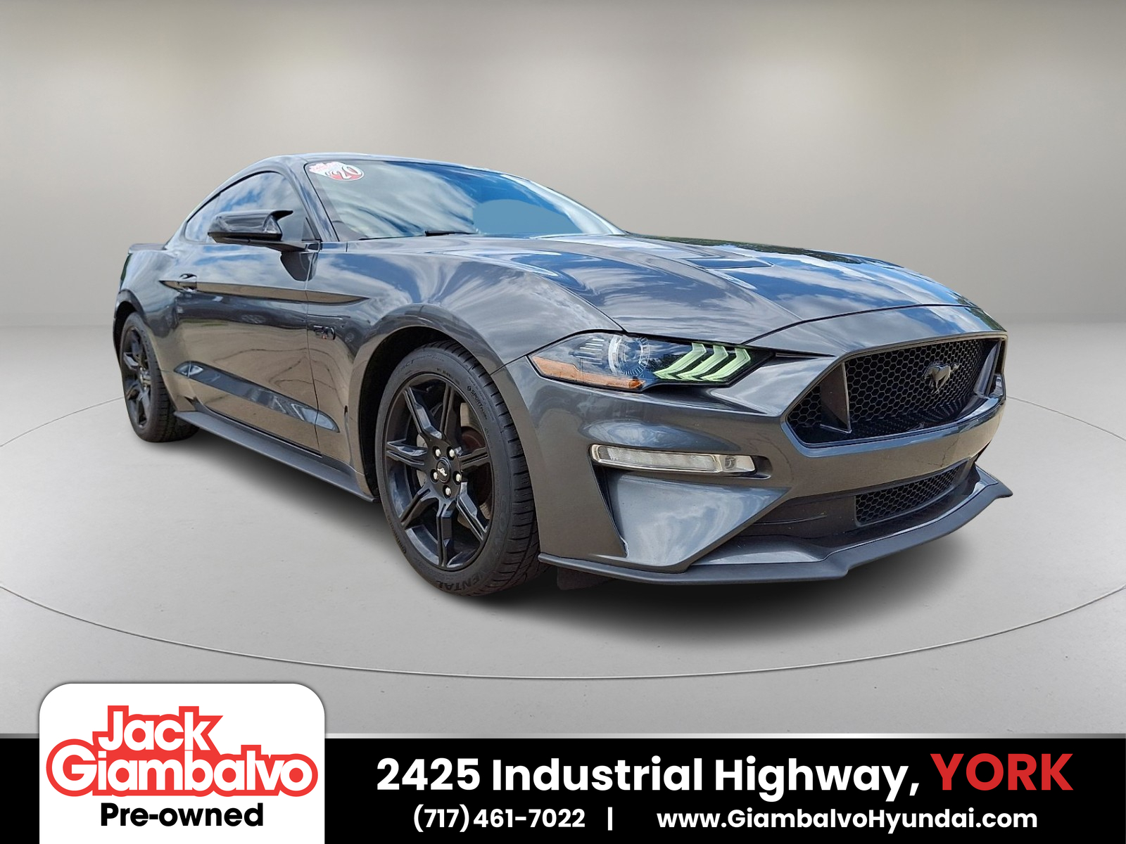 Gray (Magnetic Metallic - J7) 2020 Ford Mustang GT Coupe RWD Coupe Rear-Wheel Drive Automatic