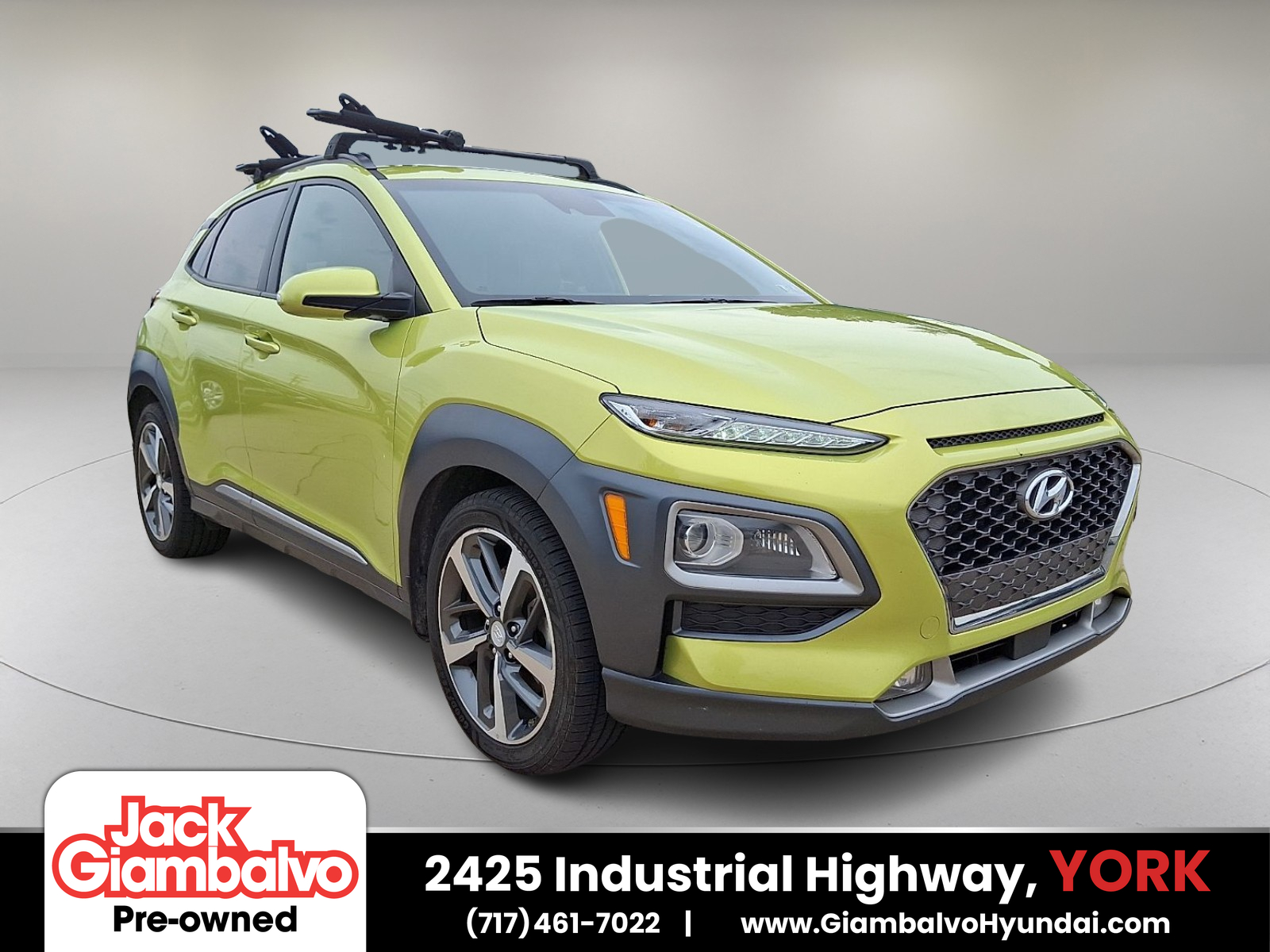 Green (Lime Twist - W9Y) 2019 Hyundai Kona SUV / Crossover All-Wheel Drive Automatic