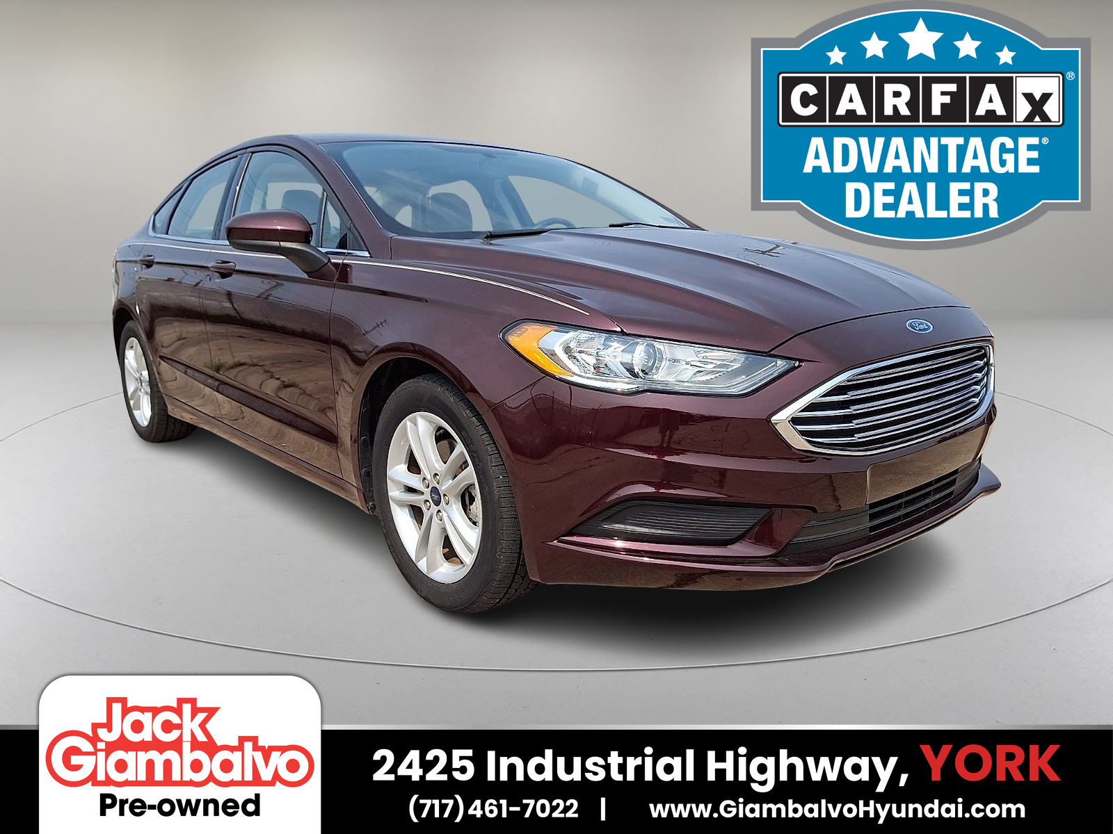 Red (Burgundy Velvet Metallic Tinted Clearcoat - R3) 2018 Ford Fusion Sedan Front-Wheel Drive Automatic