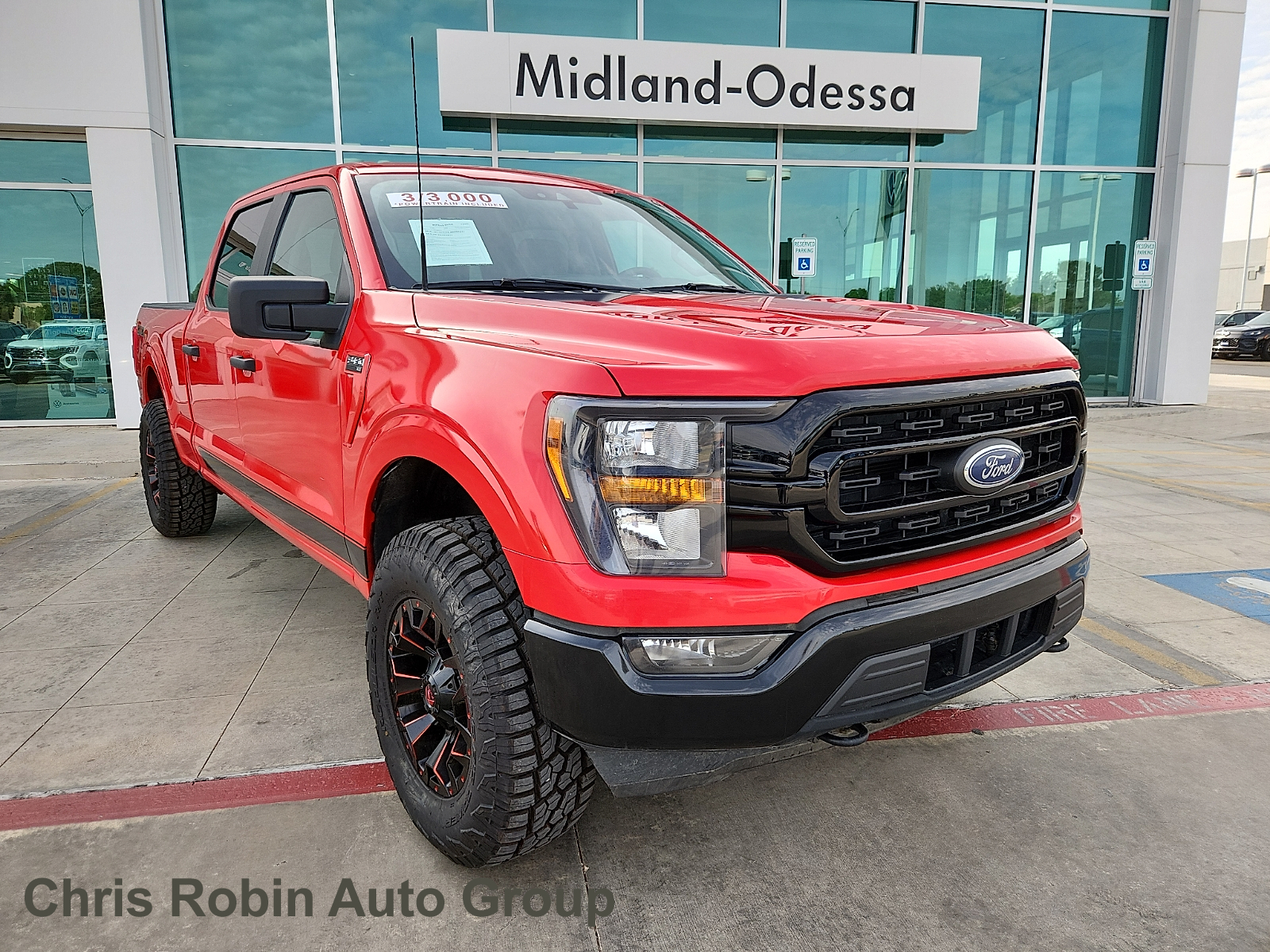 Red 2023 Ford F-150 XLT SuperCrew 4WD Pickup Truck Four-Wheel Drive Automatic
