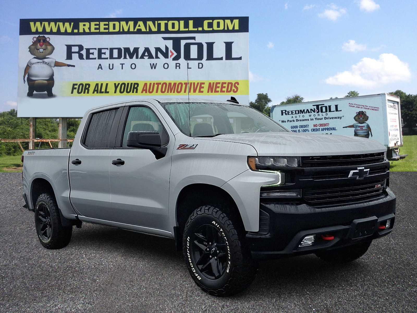 Silver Ice Metallic - GAN 2021 Chevrolet Silverado 1500 LT Trail Boss Crew Cab 4WD Pickup Truck Four-Wheel Drive Automatic