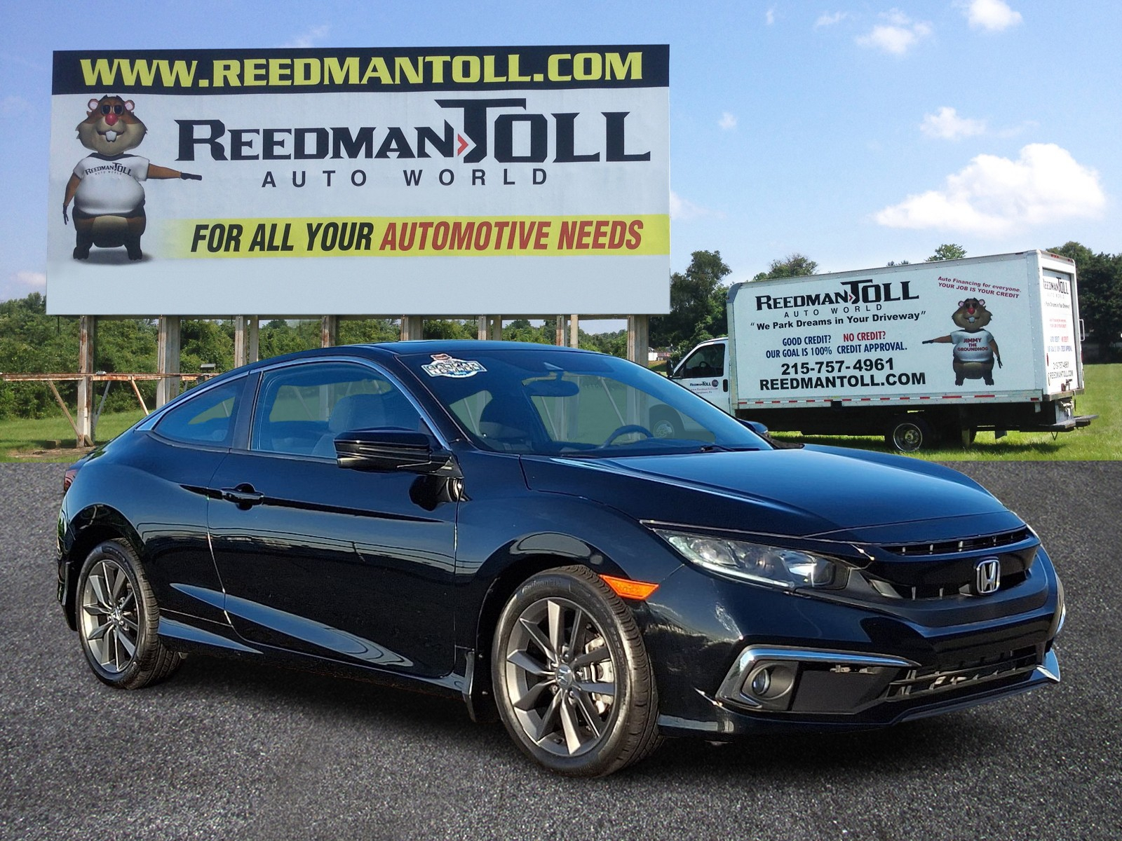 Crystal Black Pearl - BK 2020 Honda Civic EX Coupe FWD Coupe Front-Wheel Drive Automatic