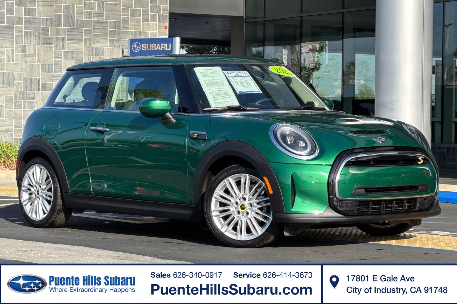Green 2024 MINI Cooper Hatchback Front-Wheel Drive Automatic