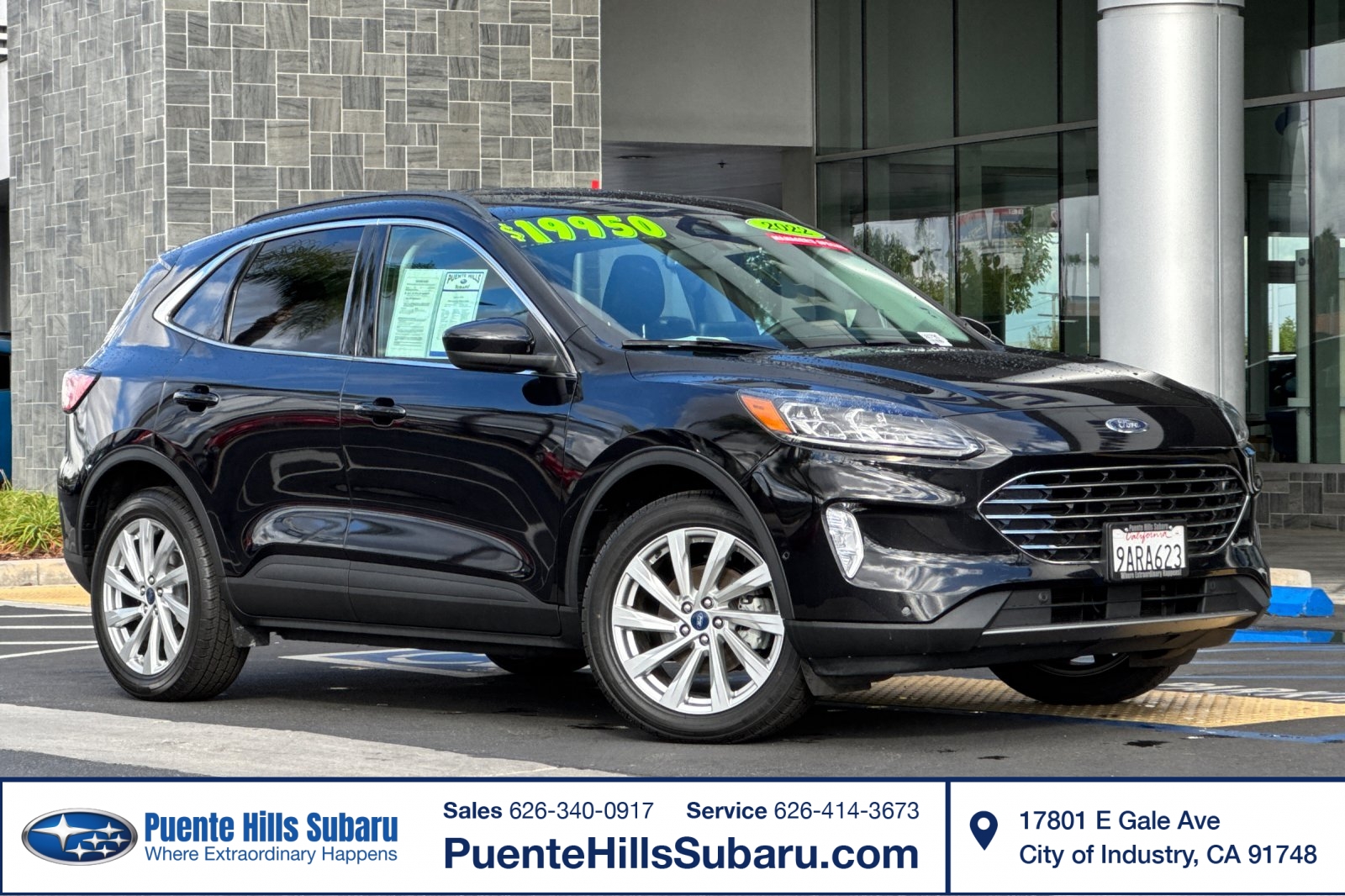 Agate Black Metallic 2022 Ford Escape Hybrid SUV / Crossover All-Wheel Drive Automatic