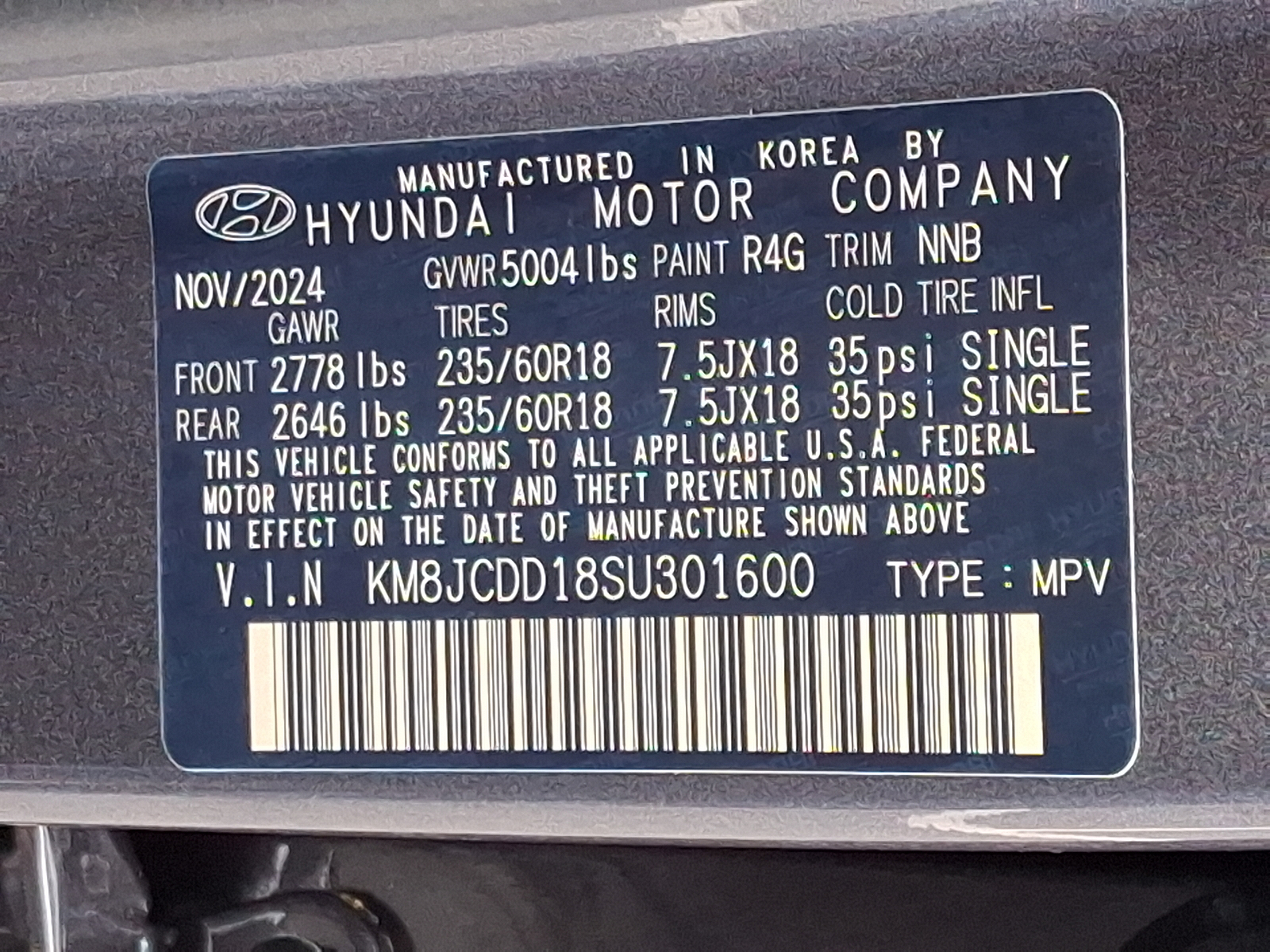 new 2025 Hyundai TUCSON HYBRID car, priced at $38,340