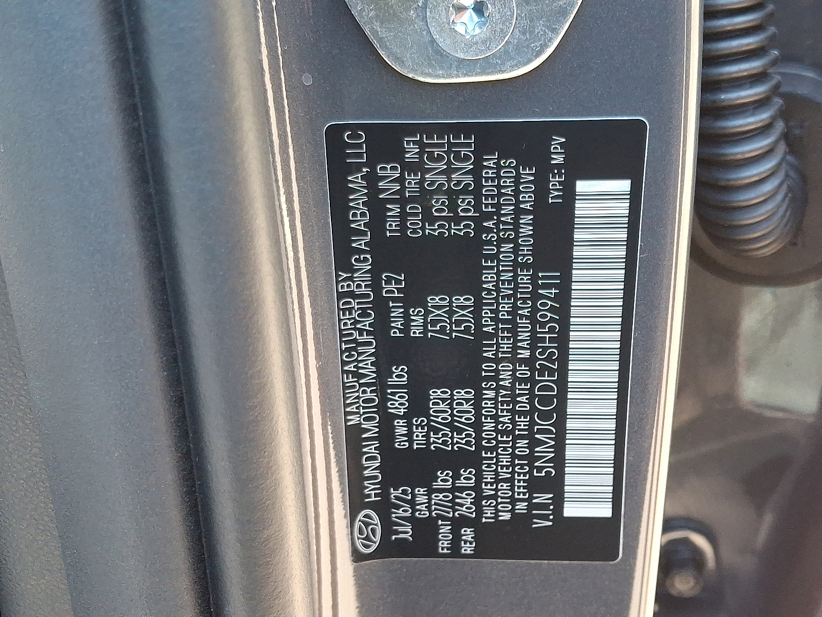 new 2025 Hyundai Tucson car, priced at $35,335