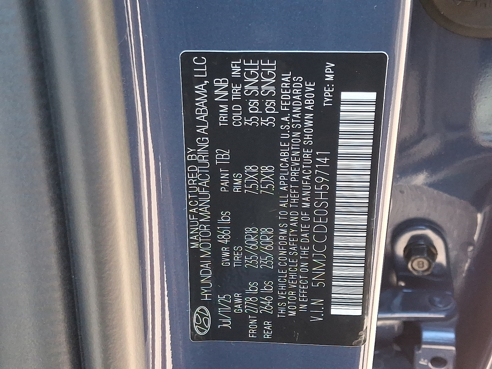 new 2025 Hyundai Tucson car, priced at $35,335