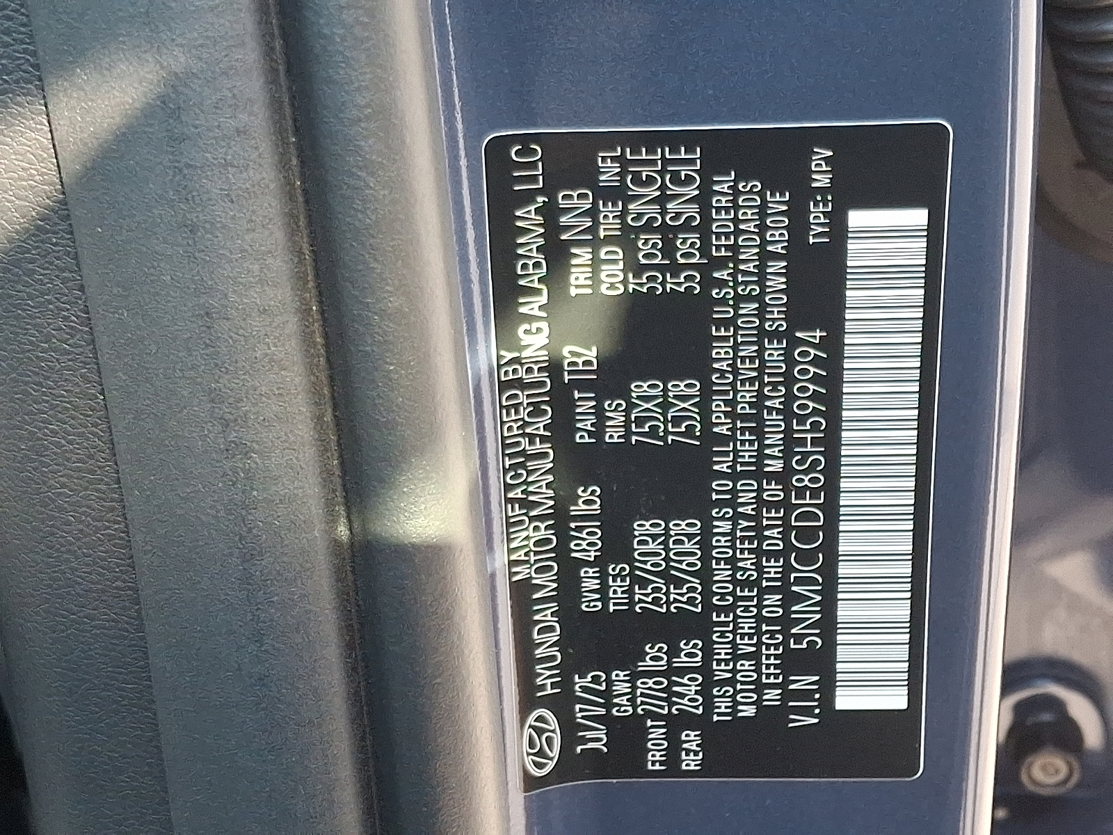 new 2025 Hyundai Tucson car, priced at $35,450