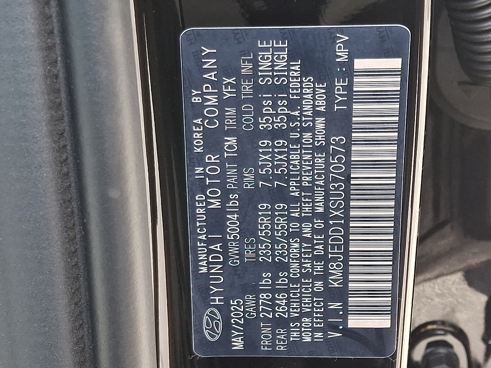 new 2025 Hyundai Tucson Hybrid car, priced at $43,835