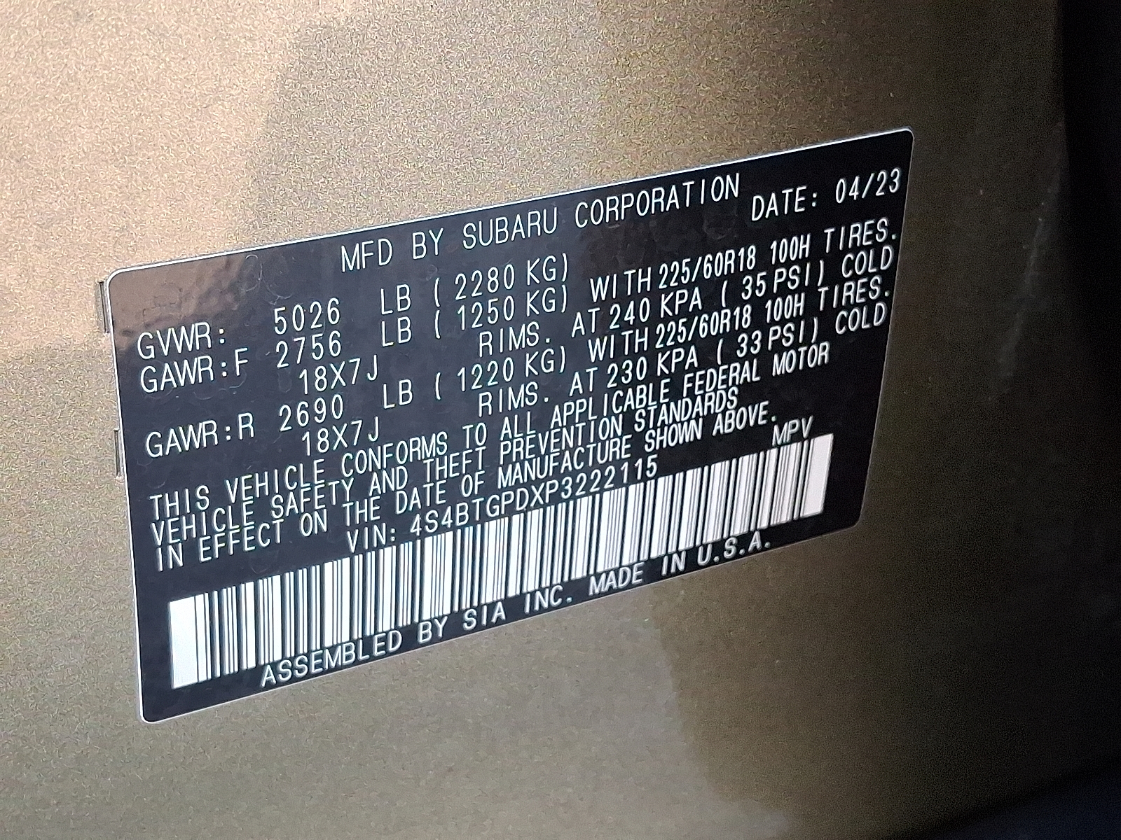 used 2023 Subaru Outback car, priced at $30,999
