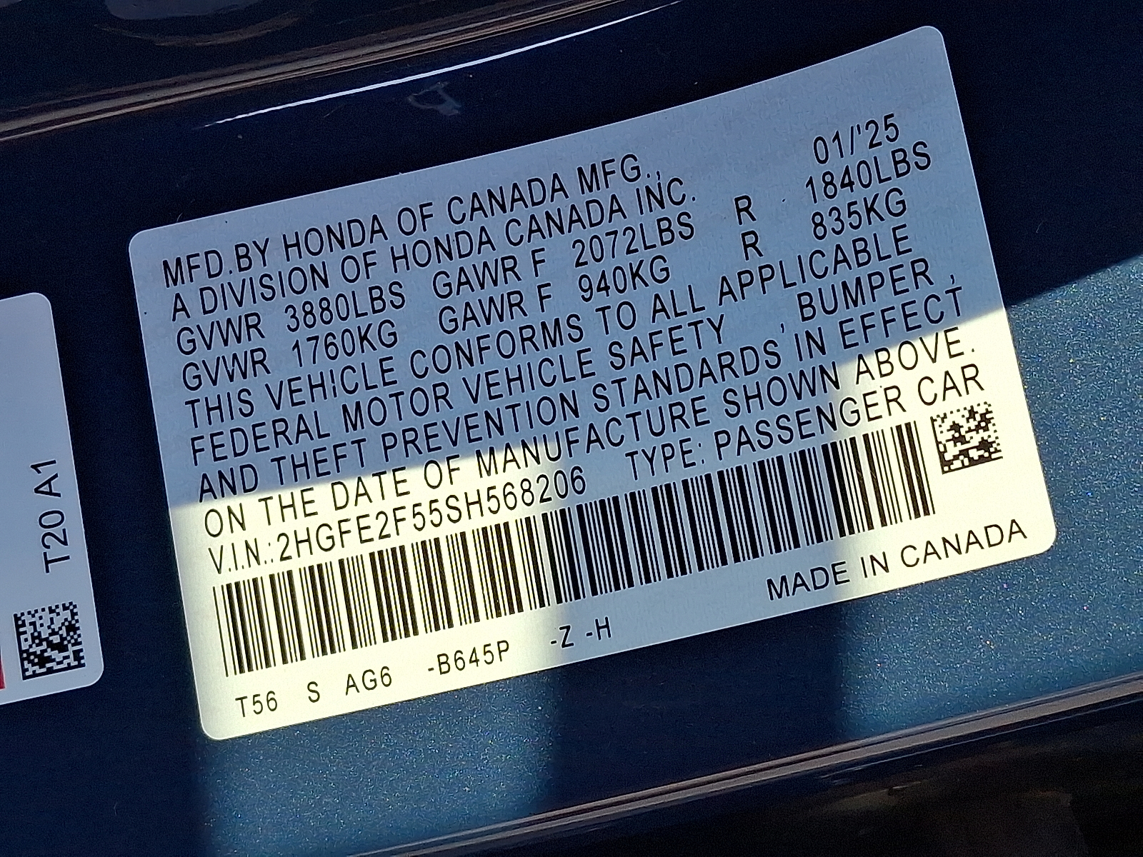 used 2025 Honda Civic car, priced at $27,999