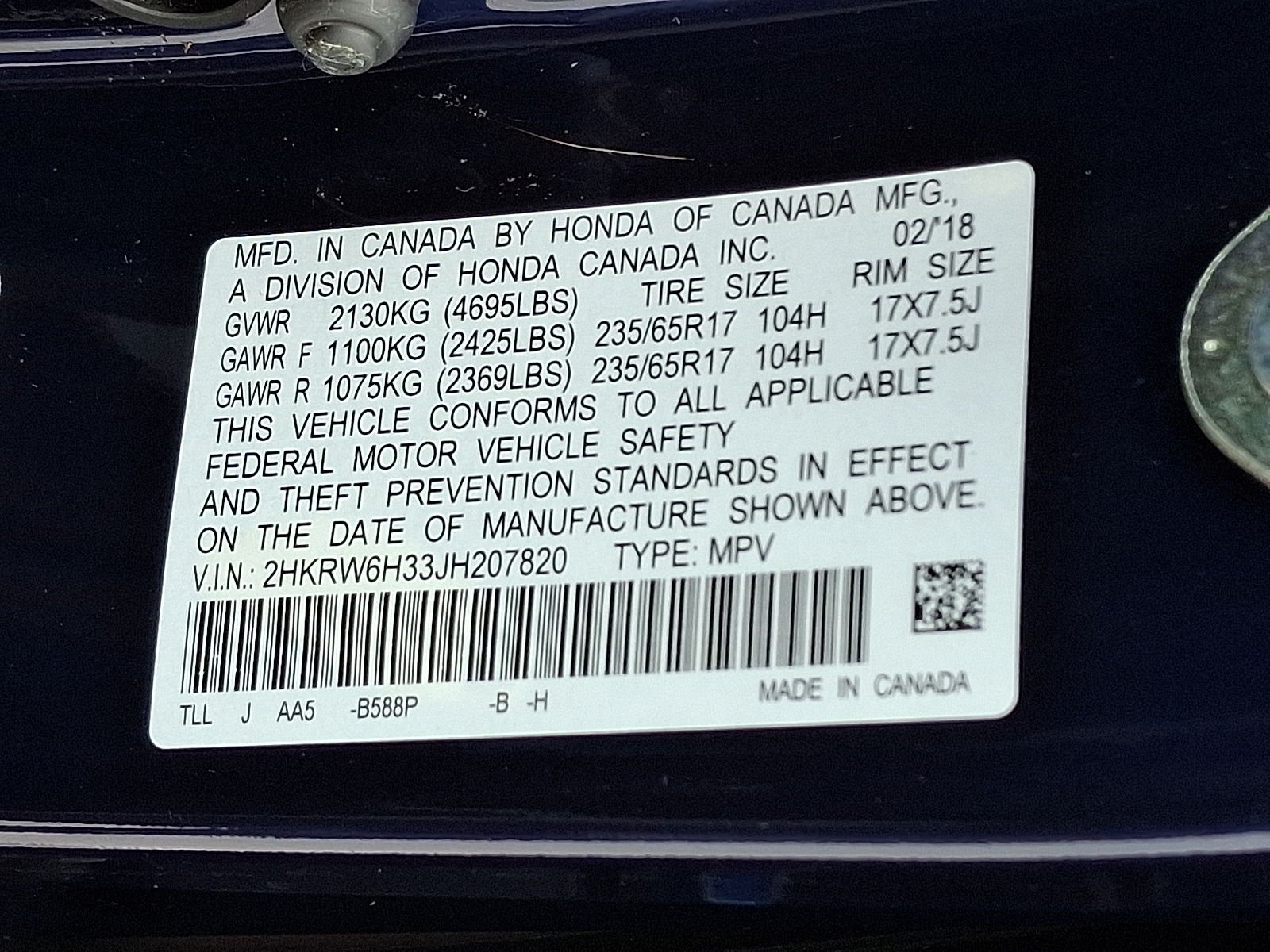 used 2018 Honda CR-V car, priced at $18,499