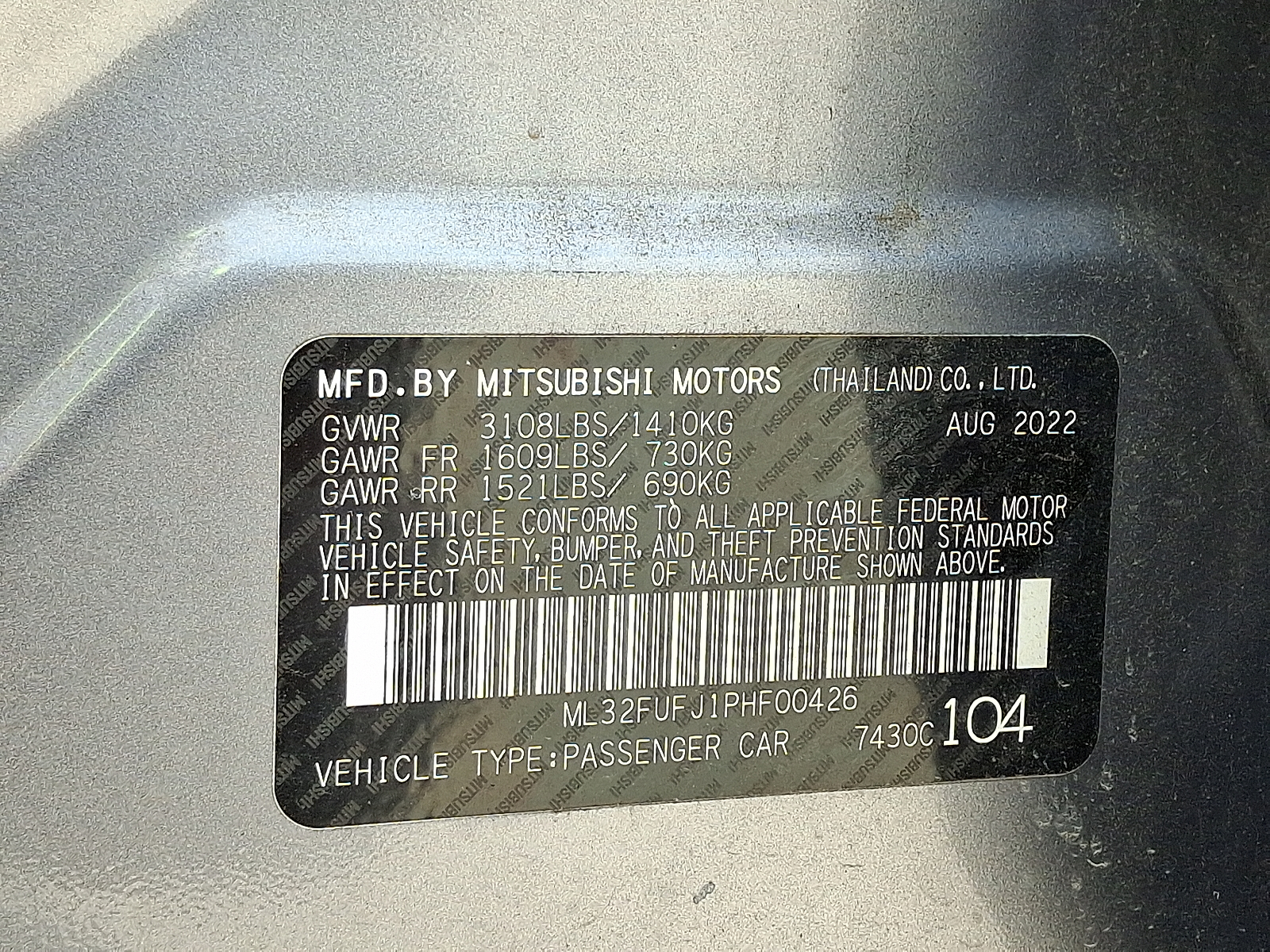 used 2023 Mitsubishi Mirage G4 car, priced at $12,999