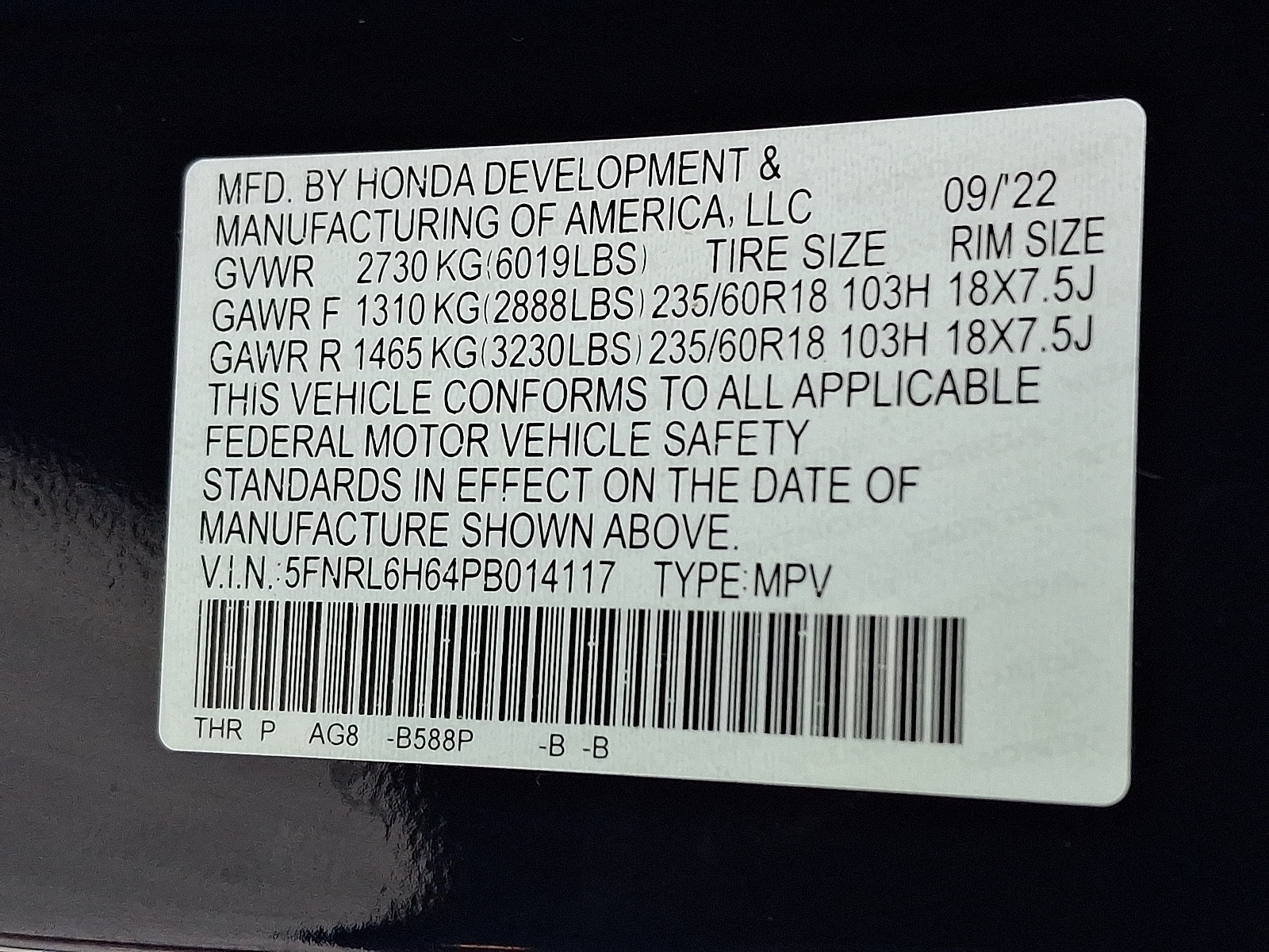 used 2023 Honda Odyssey car, priced at $35,999