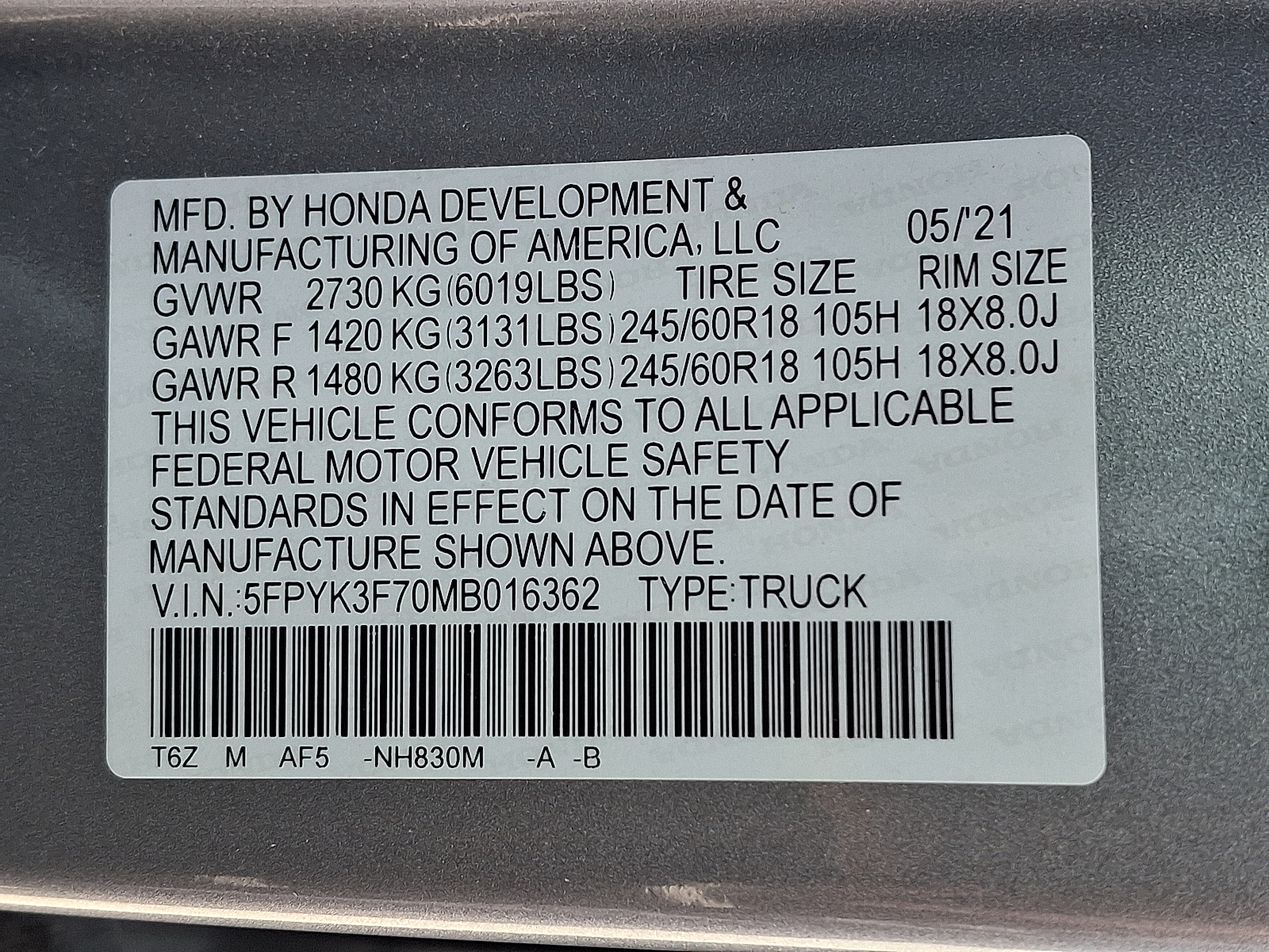 used 2021 Honda Ridgeline car, priced at $29,499